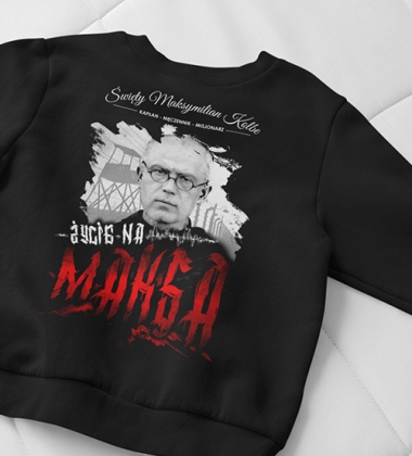 Bluza dziecięca MAKSYMILIAN KOLBE CZARNA